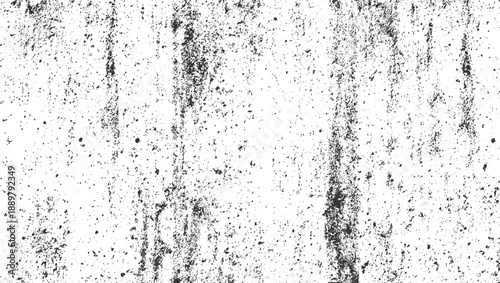 Black speckle texture on white background with vertical streaks and grunge effect