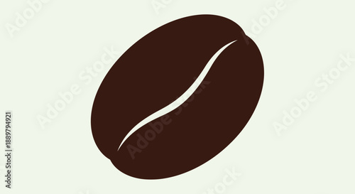 Simple stylized coffee bean illustration for cafe or packaging design projects