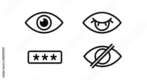 Visibility control and security features, privacy settings and password protection, display