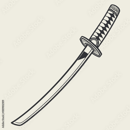 Katana Blade Flat Design