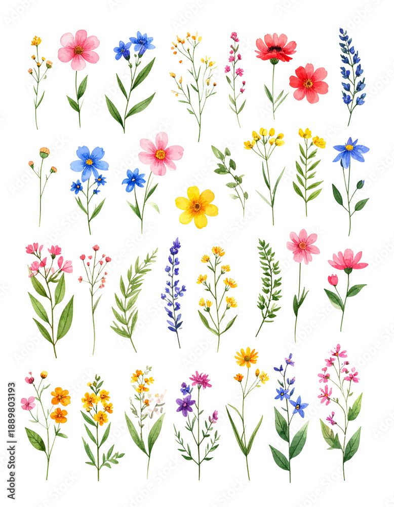 Obraz premium A beautiful bouquet of spring flowers is placed against a white background
