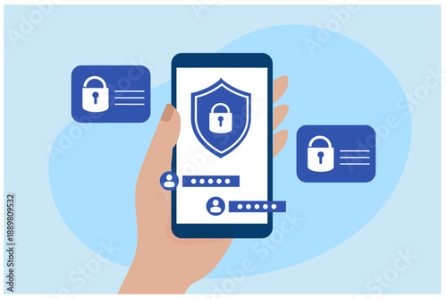 Protection of private data. Safety online communication.