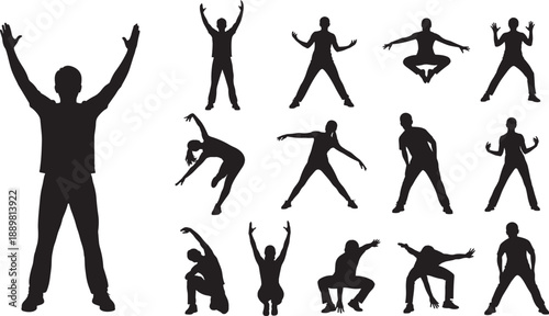 Diverse Silhouette Collection Featuring Human Life Cycle Stages From Infancy to Senior Age Plus Family Bonding Moments Professional Profile Avatars and Active People for Design Projects