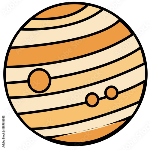 planet Icon Vector Isolated on Transparent