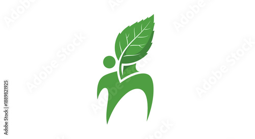 Eco-conscious individual emblem representing environmental mindfulness and sustainable practices