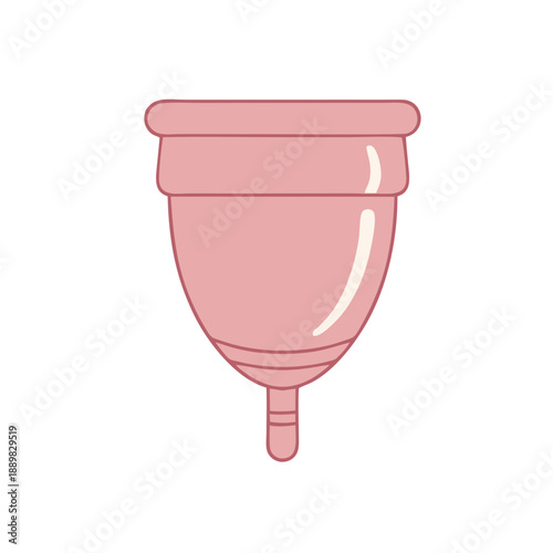 reusable medical grade silicone menstrual cup icon for sustainable feminine hygiene vector illustration