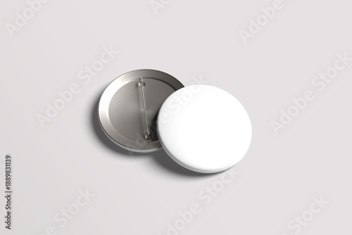 Obraz na plátně Pin Badge Blank Mockup