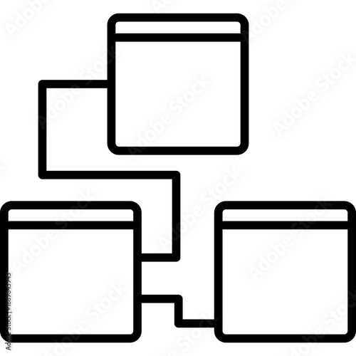 Database folders connected schematic