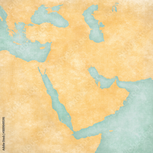 Map of Middle East WITHOUT BORDERS
