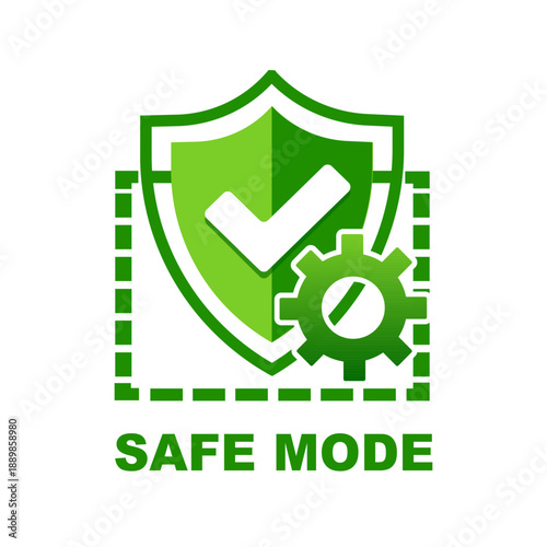Secure System Safe Mode Icon. Vector illustration.