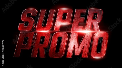 Dramatic red promotional text on a dark background viewed straight on displays vibrant reds