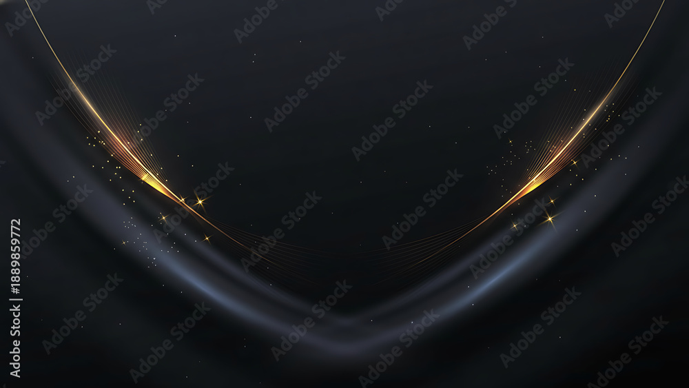 Obraz premium Glowing Curve in Dark Space