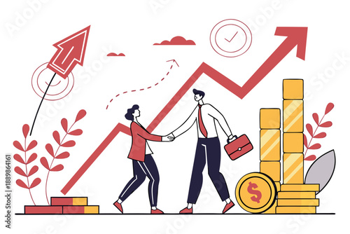 Business Success Measurement Illustration Flat Ve (7)