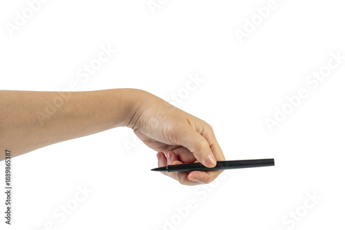 Wallpaper Mural A black pen in hand against a transparent background. Torontodigital.ca