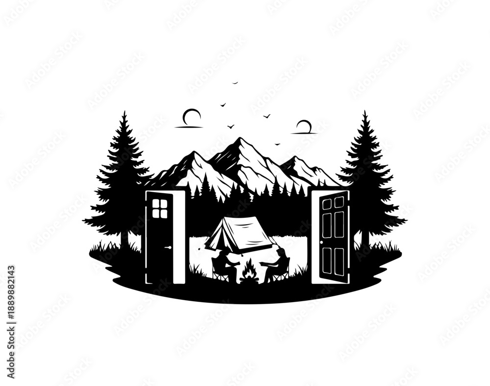 Obraz premium Camping in the Mountains