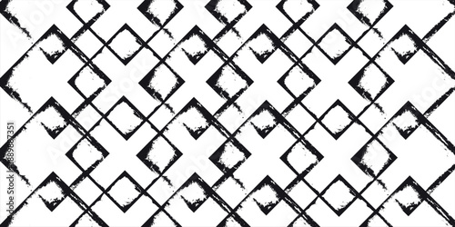 Abstract cross hatch grunge texture. Hand drawn chaotic line pattern in black on white background