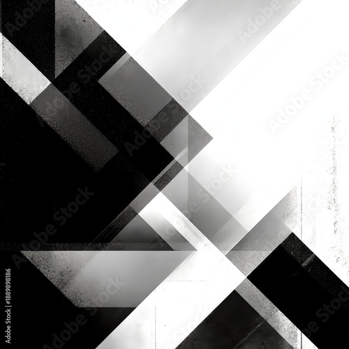 モノクロ幾何学アート｜Monochrome Geometric Abstract Design