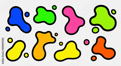 Colorful abstract blobs pattern on light background cheerful and playful design for various