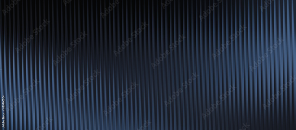Fototapeta premium Dark blue abstract background with vertical corrugated texture and subtle lighting