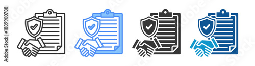 Commitment Icon Set Multiple Style Collection