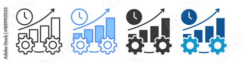 Productivity Icon Set Multiple Style Collection