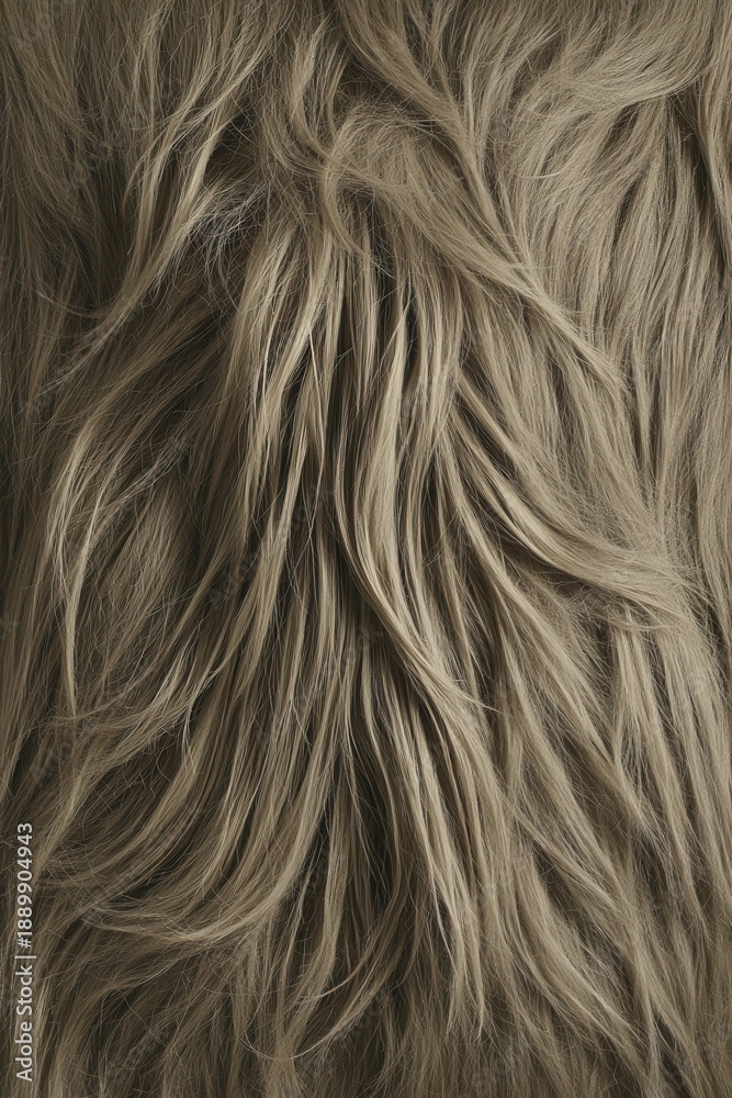 Naklejka premium Close-up of fluffy fur texture in natural color