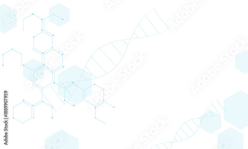 Futuristic molecule structure abstract hexagonal network background design for technology and medical science.