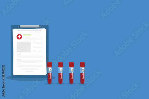 Human blood samples in a medical laboratory ready to be tested, healthcare background.	