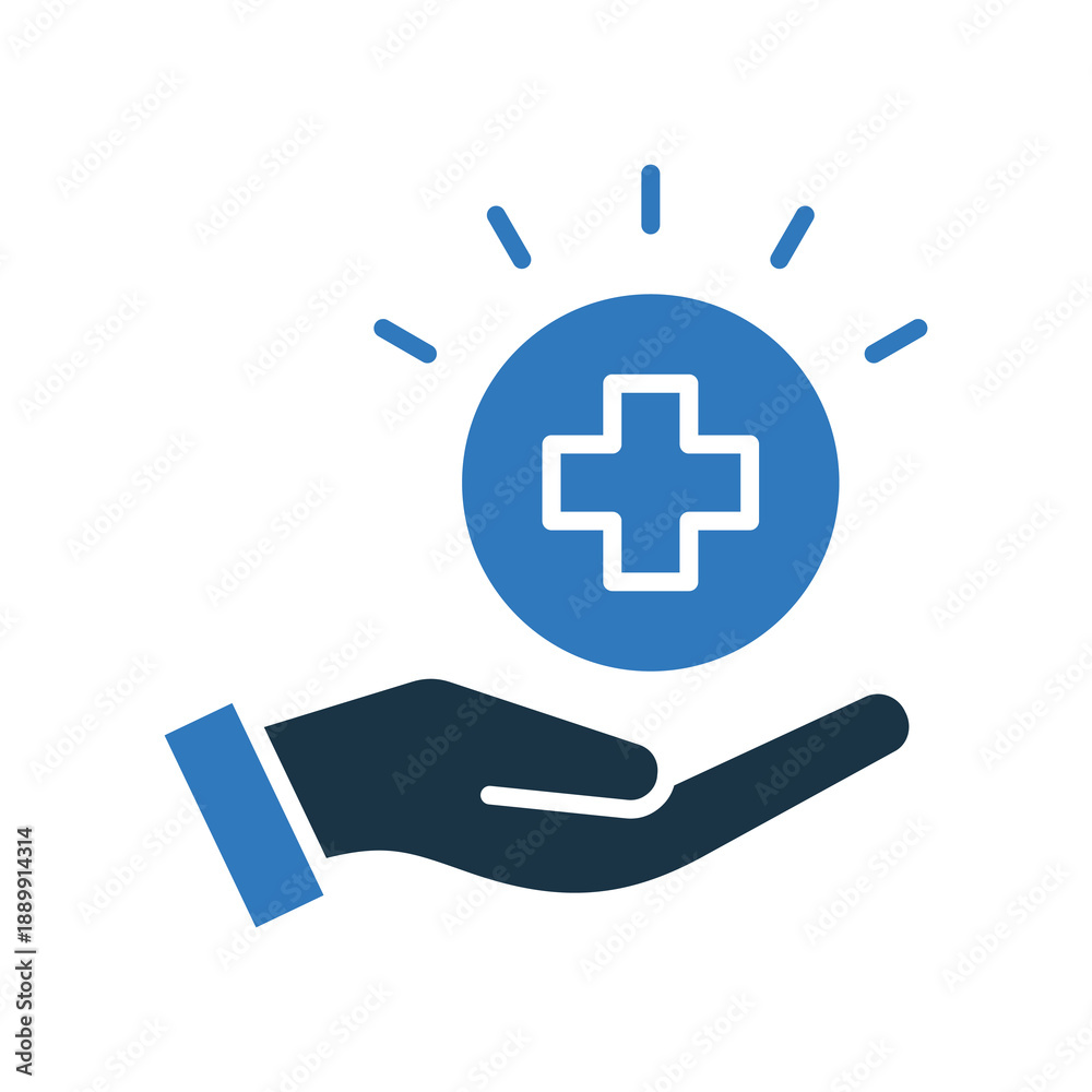 Obraz premium Medical Care mixed color icon