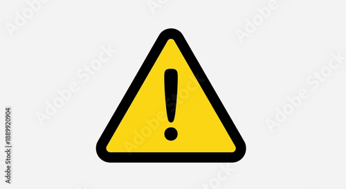 Warning sign with exclamation mark highlighting caution for potential hazards ahead signal