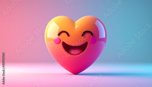 Smiling Heart Emoji with Blush Expression.