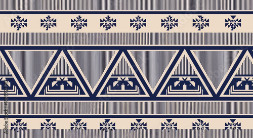 Geometric pattern featuring triangles and floral motifs in a modern design concept inspired by adam work