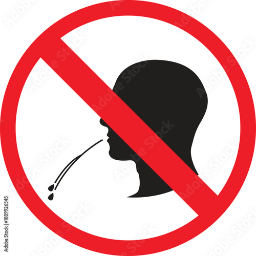no spitting icon board vector no spitting sign do not spit here 2.eps