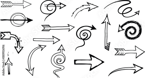 Dynamic arrows set for direction and flow