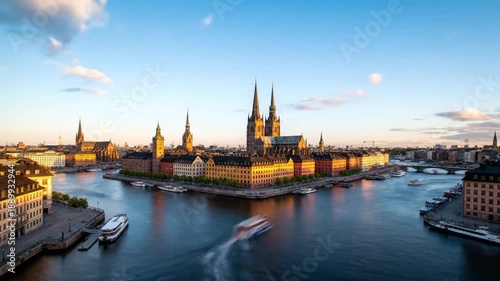 Stockholm City Hall and Lake View.
