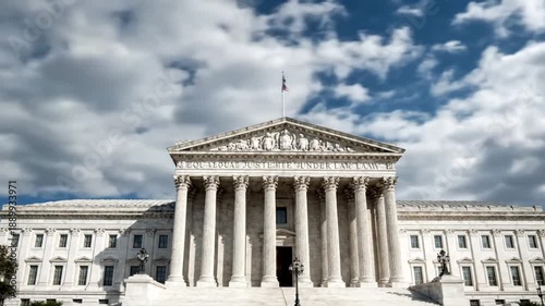 Supreme Court Building Exterior with Columns.