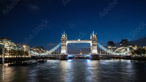 Tower Bridge London Day to Night Timelapse.