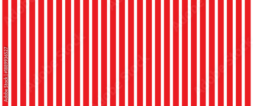Vertical red and white stripes background. Seamless and repeating pattern.