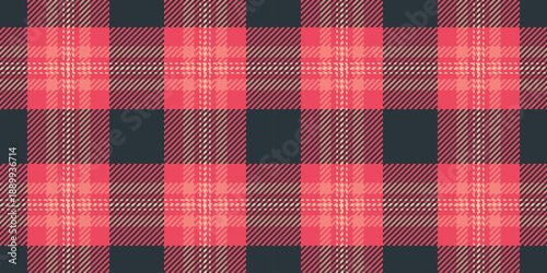 Easter vector check texture, celebrate seamless tartan pattern. Fuzzy fabric textile background plaid in red and dark colors.