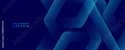 Modern digital technology background design with hexagons. Futuristic technology hexagonal abstract mesh concept. Geometric stripe line art design for poster, brochure, cover, banner, website, header.