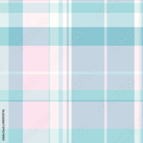 Pastel background texture pattern, good vector plaid textile. Template check fabric seamless tartan in light and sterling silver colors.