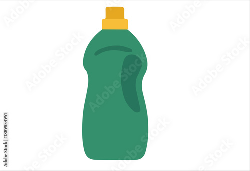 Eco-Friendly Green Dish Soap Bottle Illustration