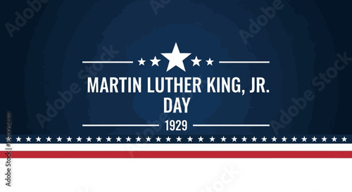 Martin Luther King Jr. Day Celebration with Stars and Stripes in a Vintage Style
