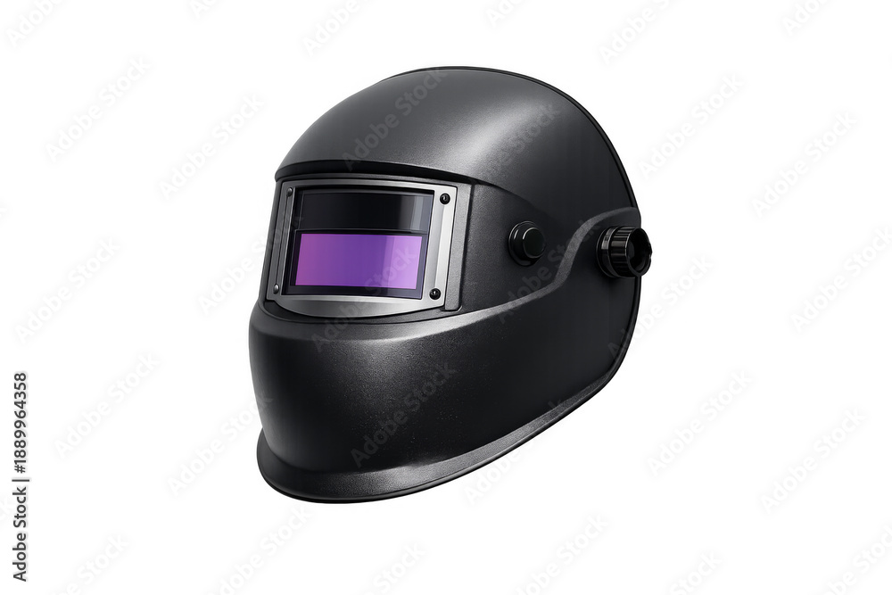 Fototapeta premium Black welding helmet providing eye and face protection