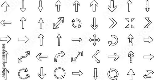 Directional arrows icon set