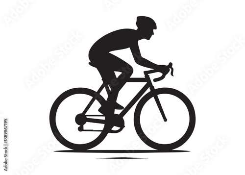 cycling logo silhouette vector, road bicycle race logo silhouette vector illustration, fast cycling transparent silhouette logo, cyclist riding a road bike logo vector silhouette on white background