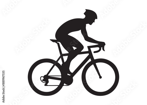 cycling logo silhouette vector, road bicycle race logo silhouette vector illustration, fast cycling transparent silhouette logo, cyclist riding a road bike logo vector silhouette on white background