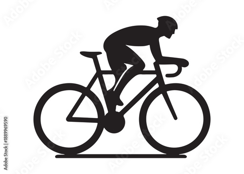 cycling logo silhouette vector, road bicycle race logo silhouette vector illustration, fast cycling transparent silhouette logo, cyclist riding a road bike logo vector silhouette on white background