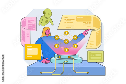 AI Dashboard Data Analysis Concept illustration