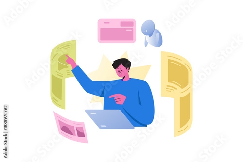 AI Dashboard Data Analysis Concept illustration